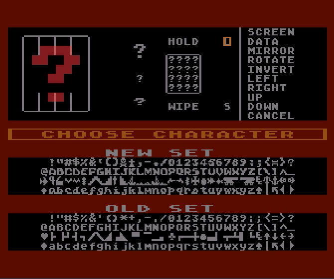 User Defined Character Set 1