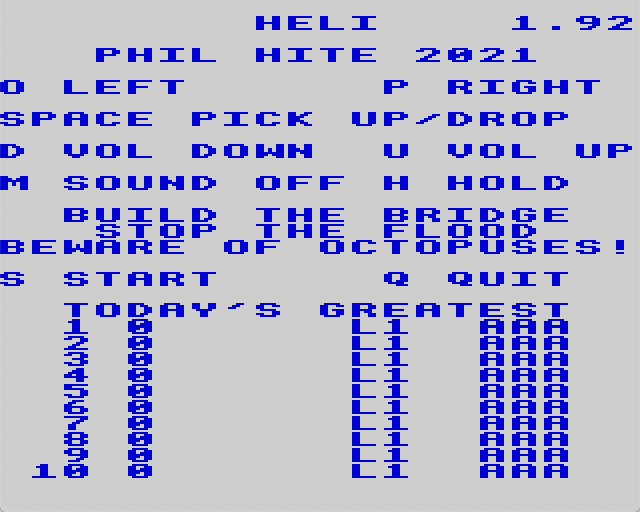 Heli Titel Screen