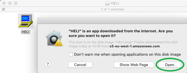 Open Dialogue Box
